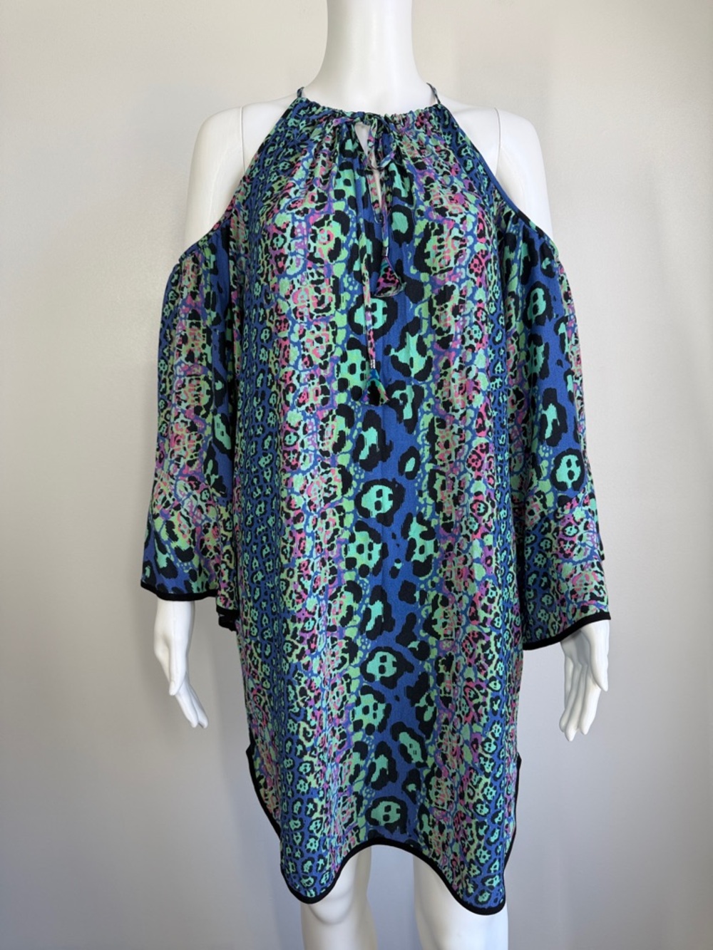 Hale Bob Cold Shoulder Swim Cover Tunic Dress - Size M/L